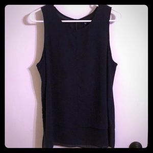 Navy sleeveless blouse